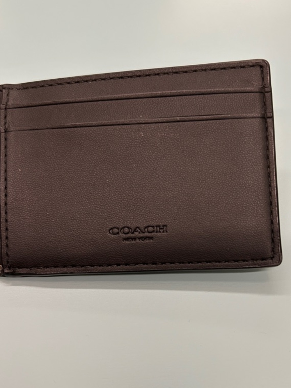 Coach Men's Black Signature Canvas ID and Card Holder - Picture 3 of 6